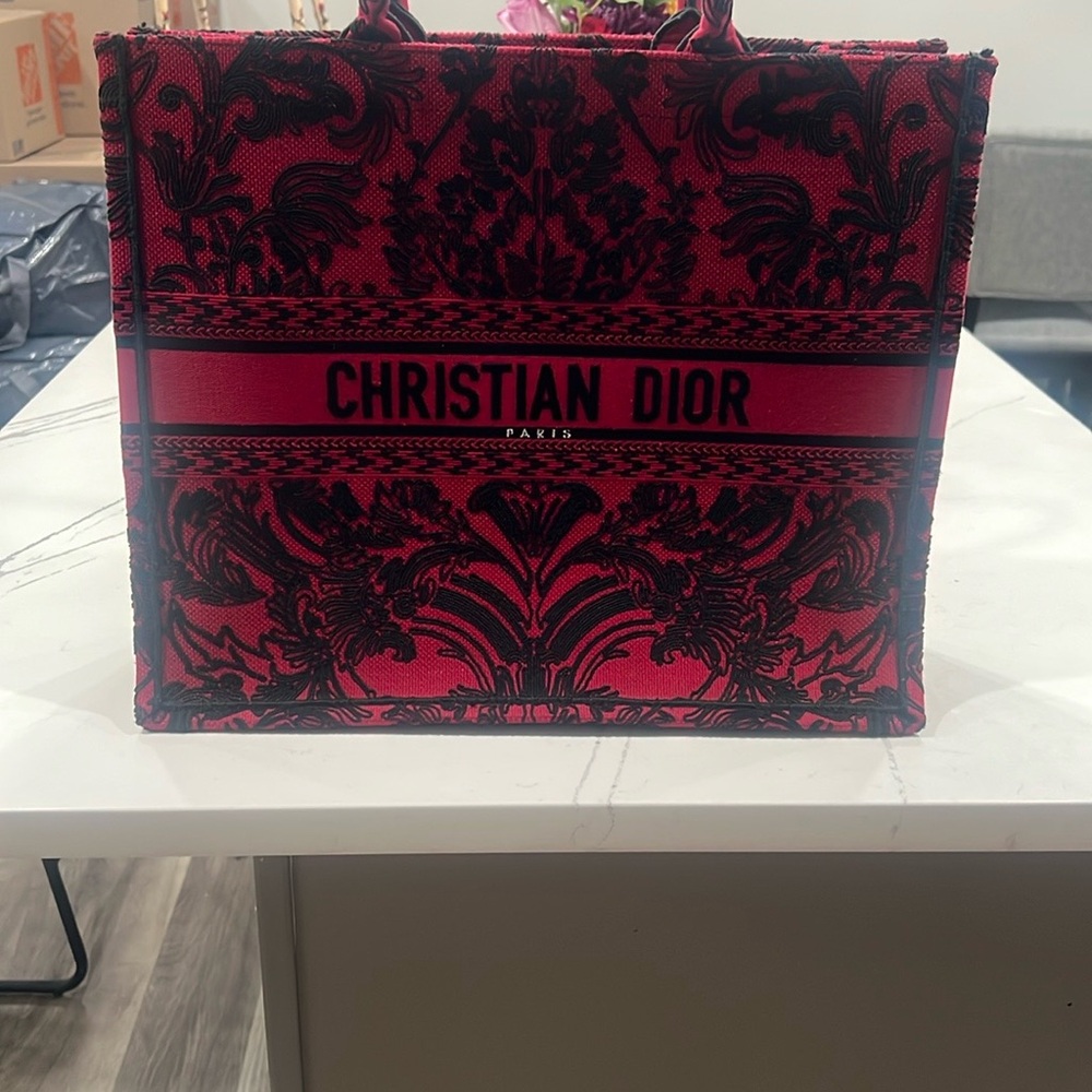 Dior Red and Black Book Tote - Picture 2 of 6